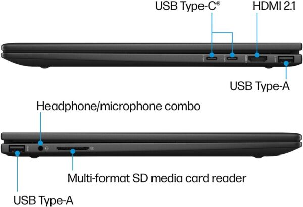 HP - Envy 2-in-1 15.6" Full HD Touch-Screen Laptop - AMD Ryzen 7 7730U - 16GB Memory - 512GB SSD - Nightfall Black - Image 4